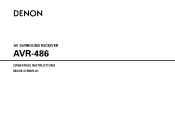 Denon AVR-486S Owners Manual