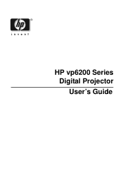 HP vp6200 HP vp6200 Series Digital Projector User's Guide