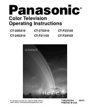 Panasonic CT-27SX10 CT20SX10B User Guide