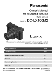 Panasonic DC-LX100M2 Advanced Owners Manual