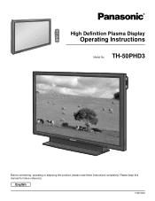Panasonic TH50PHD3U TH50PHD3U User Guide