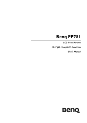 BenQ FP781 User Manual