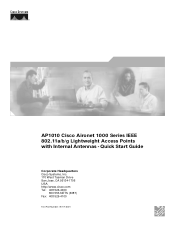 Cisco AIR-AP1010 Quick Start Guide