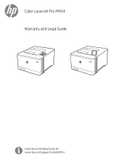 HP Color LaserJet Pro M453-M454 Warranty and Legal Guide