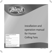 Hunter 23685 Owner's Manual