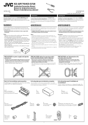 JVC KD-G720 Installation Manual