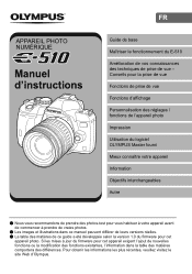 Olympus E510 E-510 Manuel d'instructions (Français)