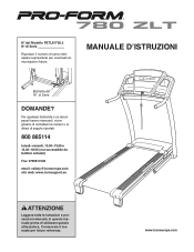 ProForm 780 Zlt Treadmill Italian Manual