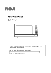 RCA RMW743 English Manual