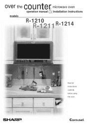 Sharp R-1214F R-1210 , R-1211 Operation Manual & Installation Instructions