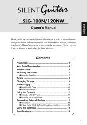 Yamaha SLG120NW Owner's Manual