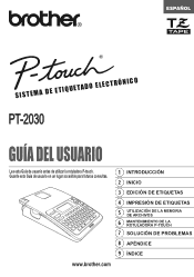 Brother International PT-2030 Users Manual - Spanish