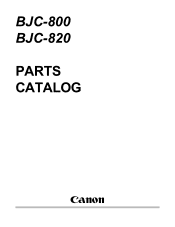Canon BJC-800 Parts Catalog