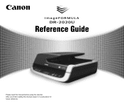Canon DR-2020U Reference Guide