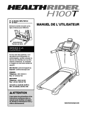 HealthRider H100t Treadmill French Manual