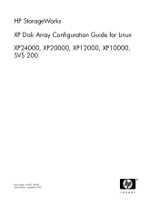 HP 200 HP StorageWorks XP Disk Array Configuration Guide for Linux XP24000, XP20000, XP12000, XP10000, SVS 200 (A5951 - 96097, Septembe