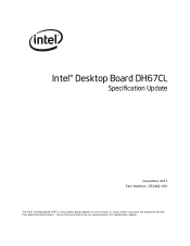 Intel DH67CL DH67CL Specification Update