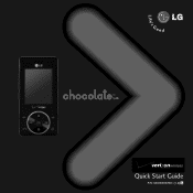 LG VX8500 Black Quick Start Guide - English