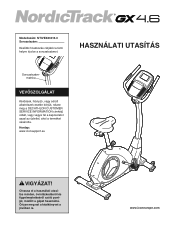 NordicTrack Gx 4.6 Bike Hungarian Manual