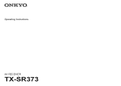Onkyo TX-SR373 Owners Manual - English