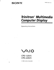 Sony CPD-120VS Operating Instructions  (primary manual)