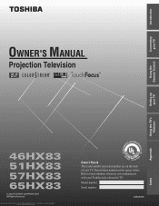 Toshiba 51HX83 Owners Manual