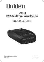Uniden LRD850 User Manual