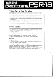 Yamaha PSR-18 Owner's Manual (image)