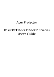 Acer X1263 User Manual