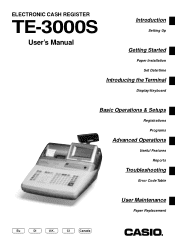 Casio TE-3000S User's Manual