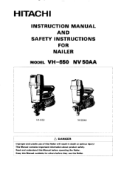 Hitachi NV50AA Instruction Manual