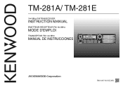 Kenwood TM-281 Operation Manual