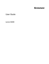 Lenovo K2450 User Guide Lenovo - K2450 Notebook