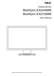 NEC EA244WMi-BK User Manual