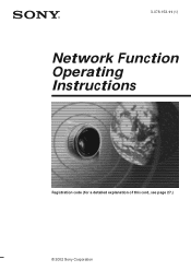 Sony DCR-IP220 Network Function Operating Instructions