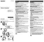 Sony DR-GA200 Operating Instructions