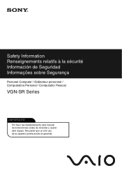 Sony VGN SR420D Safety Information