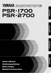 Yamaha PSR-2700 Owner's Manual