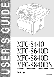 Brother International MFC 8640D Users Manual - English