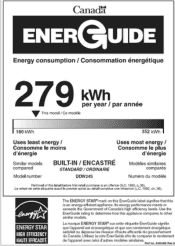 Dacor DDW24S Energy Guide