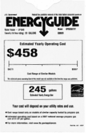 GE GP50S06TVT Energy Guide
