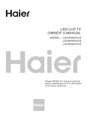 Haier LE50K6600UG K6600UG Series - User Maunal