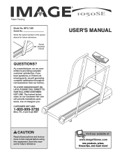 Image Fitness 1050se Treadmill English Manual
