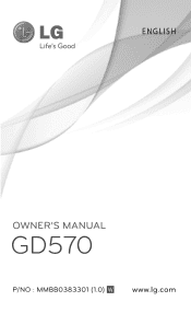 LG GD570TG Specifications - English