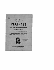 Pfaff 131 Owner's Manual