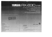 Yamaha RX-830 Owner's Manual