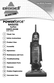 Bissell PowerForce® Turbo Vacuum User Guide - English