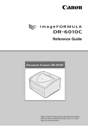 Canon imageFORMULA DR-6010C Reference Guide