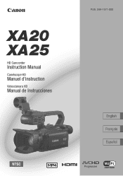 Canon XA20 Instruction Manual