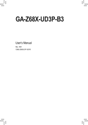 Gigabyte GA-Z68X-UD3P-B3 Manual
